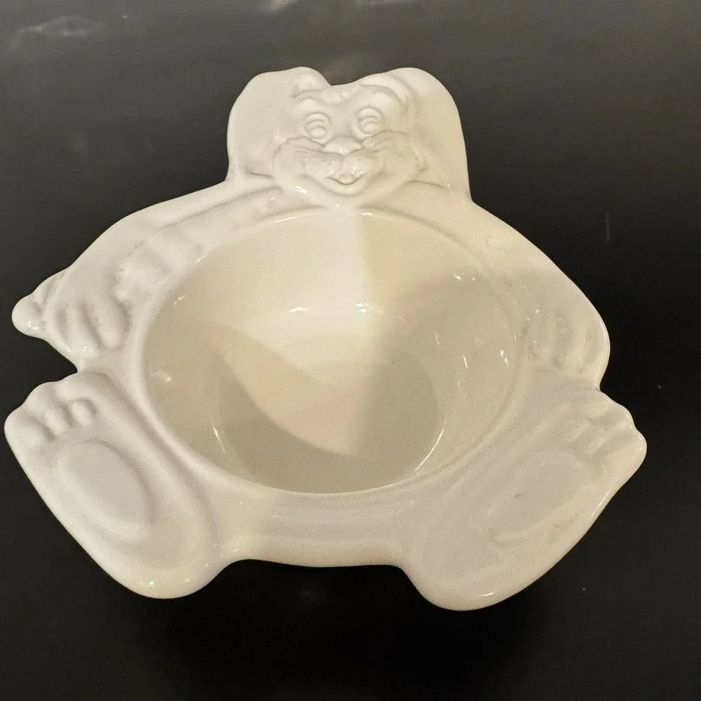 Vintage Pfaltzgraff Pottery Heritage White Bunny Rabbit Bowl‎ Dish